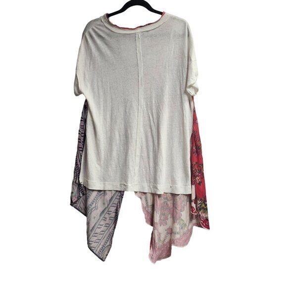 Free People Pick Your Scarf Maxi-Tee Womens Size Medium Pink Multi New - Picture 9 of 10